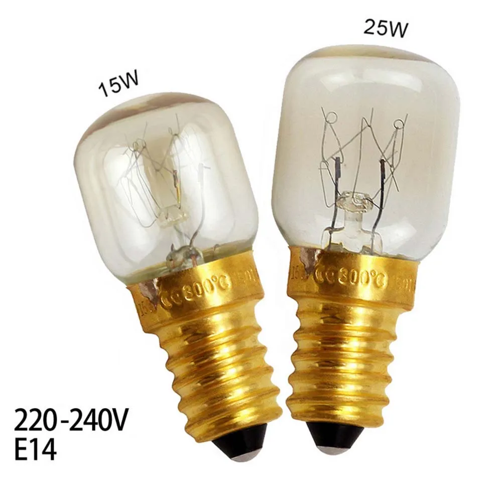 220V 240V Nhiệt Độ Cao Bóng Đèn LED 15W 25W E14 300 Độ C Vi Sóng Máy Nướng Bánh/ hơi Nước Sáng Bếp Đèn