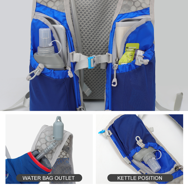 Outdoor Trail Running 5L Ultraleicht Rucksack Trink Jogging Weste Männer Atmungsaktive Marathon Fahrrad Tasche Wasser Flasche 500ML