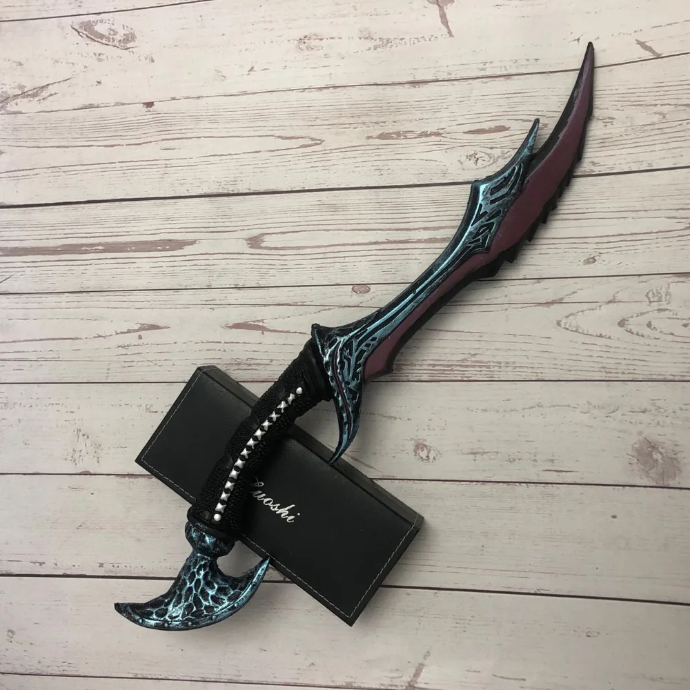 Vyse Scythe 50 ซม.Wow Anti Wizard Elf 1: 1 อาวุธคอสเพลย์เกมบทบาทเล่น PU รูปปืน Prop ฮาโลวีนของขวัญ