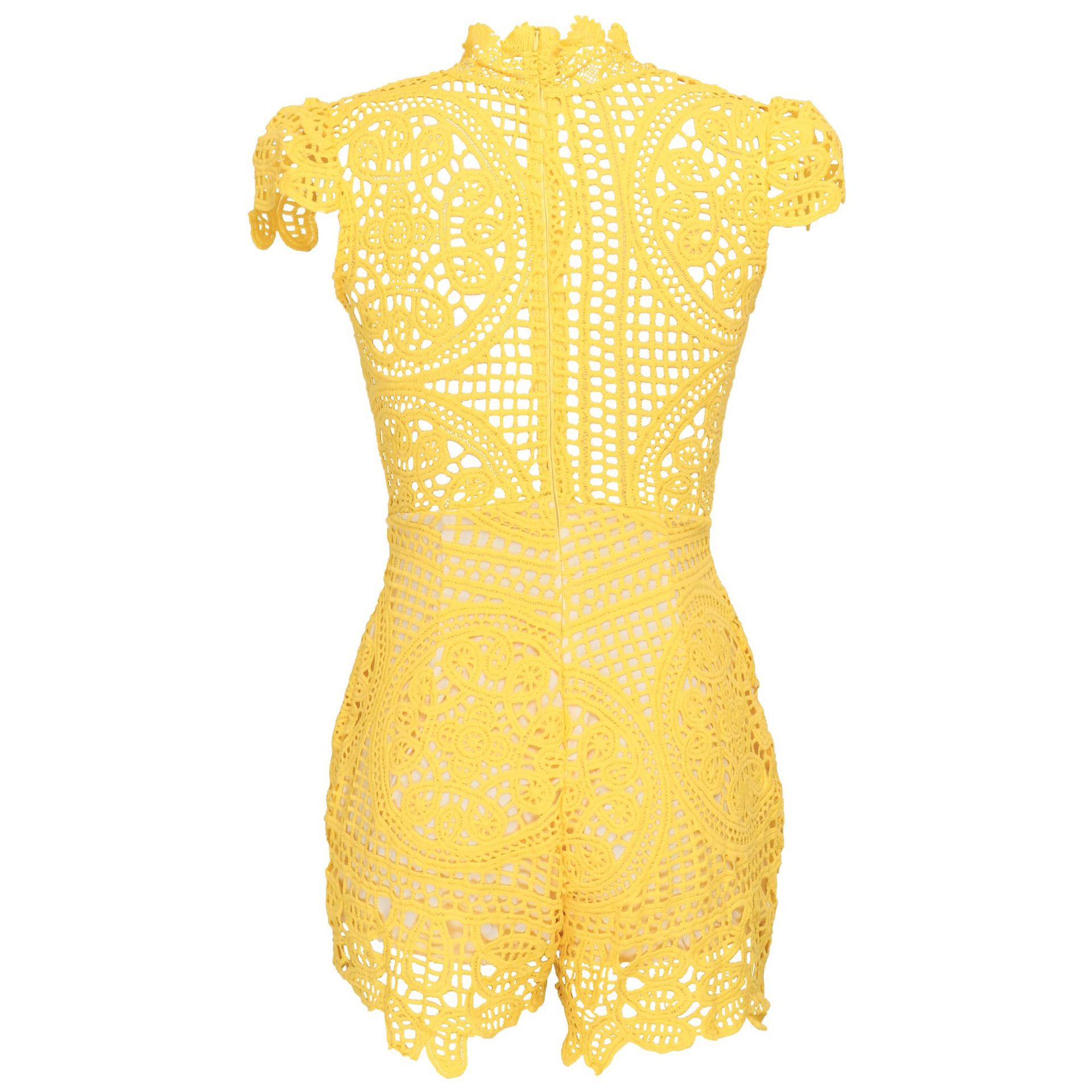 ผู้หญิงเซ็กซี่ลูกไม้สั้น Playsuit jumpsuit Slim Hot Body bodysuit Rompers สตรี 9542