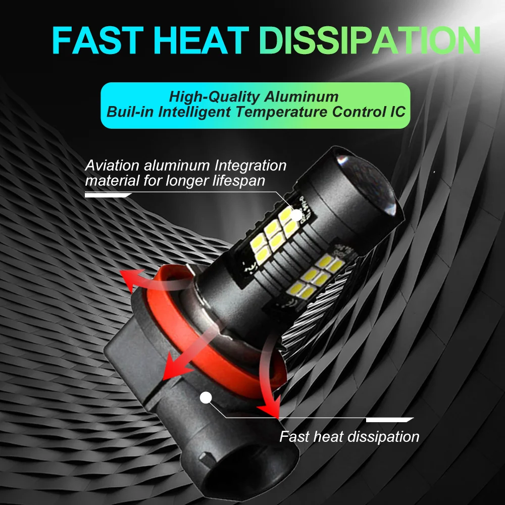 2 lâmpadas led h11 h16 jp h8 h9 para renault megane 2 3 espanador logan clio 4 3 laguna 2 sandero cênico 2 captur lâmpada automática