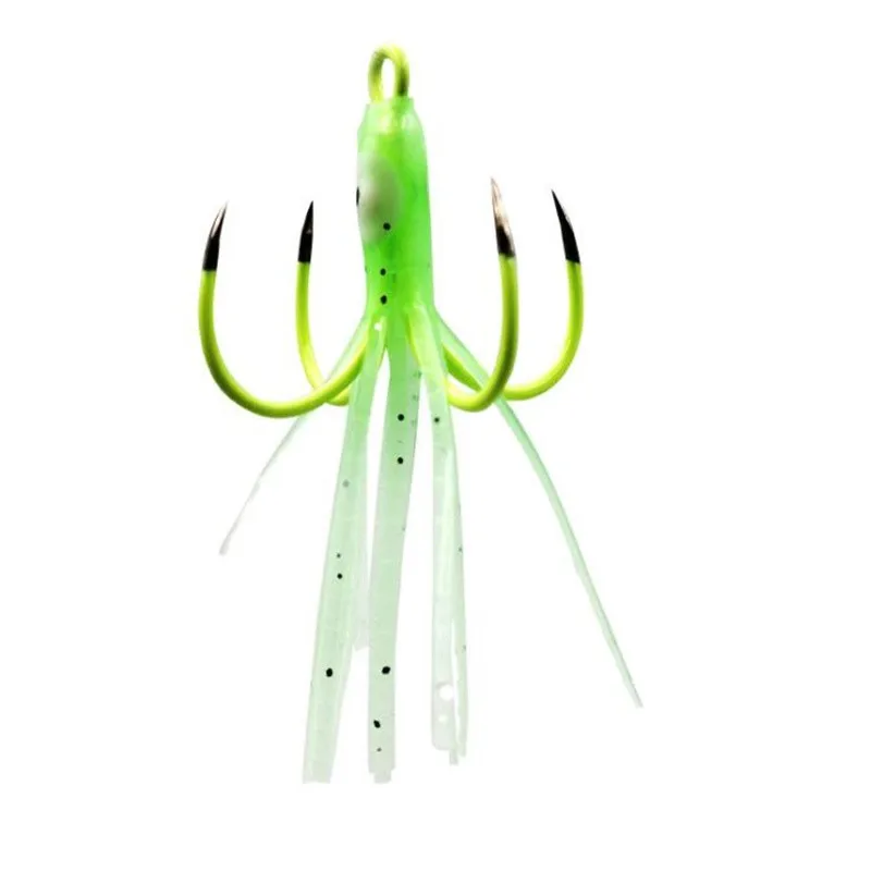 1 Cái Câu Cá Wobbler Dạ Quang Mềm Jig Mực Mồi Thép Gai Lưỡi 6-6.2Cm Nhân Tạo Minnow Crankbait Câu Cá dụ Phụ Kiện