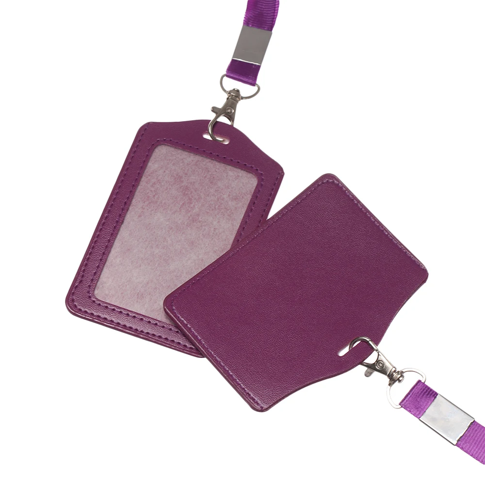 Unisex Làm Việc Ngăn Đựng Thẻ Có Dây Buộc PU Thẻ Ngân Hàng Tên Tín Dụng Đựng Thẻ Card Bus ID Giữ Bản Sắc Huy Hiệu Có dây Đeo Cổ