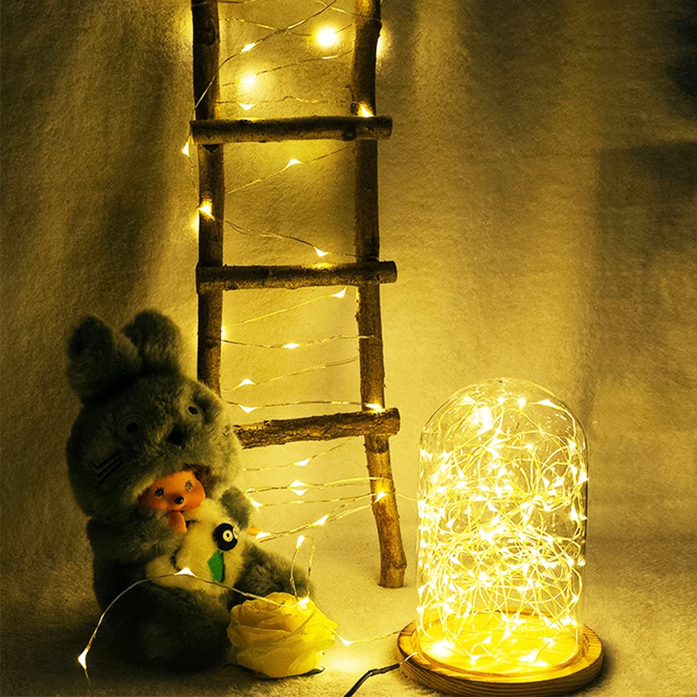 1 メートル 2 メートル 3 メートル 5 メートル防水バッテリーなしフェアリーライト LED ミニクリスマスライト銅線ストリングライト結婚式の花輪パーティー