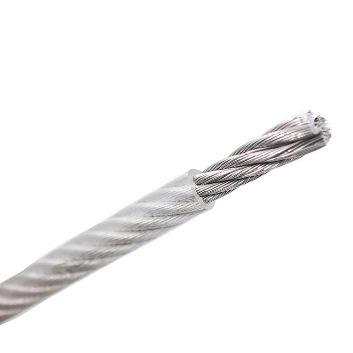 Câble métallique enduit de PVC en acier inoxydable 304, câble Flexible 7*7, corde à linge 0.8mm 1mm 1.2mm-5mm, câble souple, câble métallique Transparent