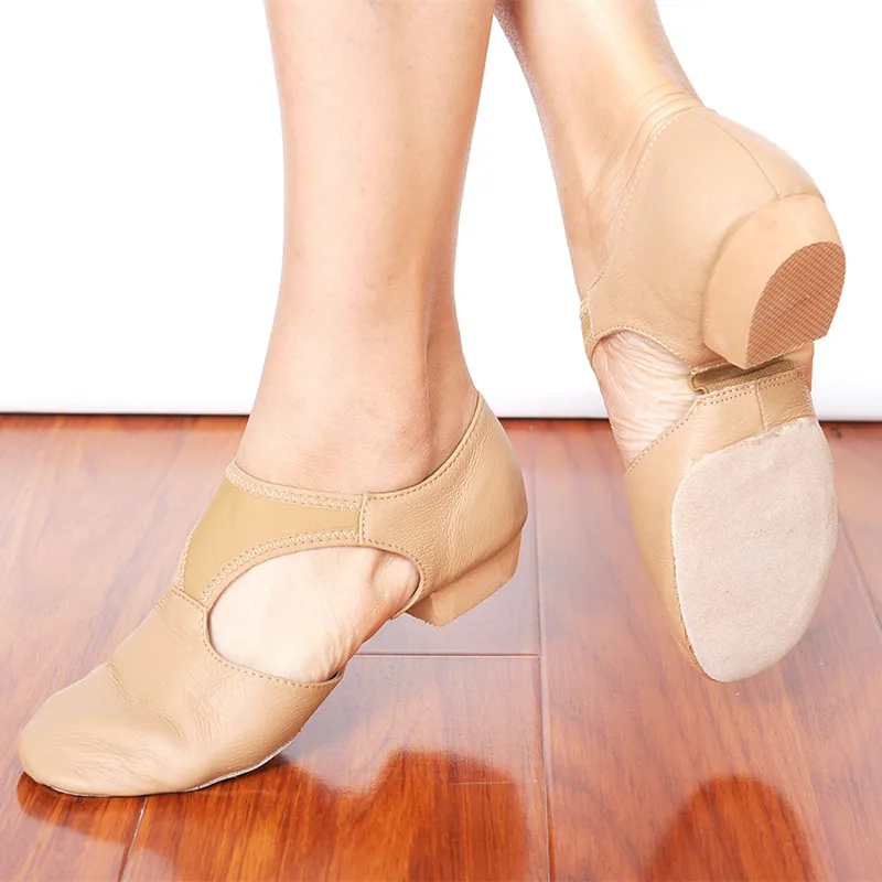 Sandalias griegas con arco elástico de cuero genuino, zapatos de baile de Jazz para mujer, zapatillas de Ballet para profesores de baile Jazzy, sandalias para ejercicio y gimnasio