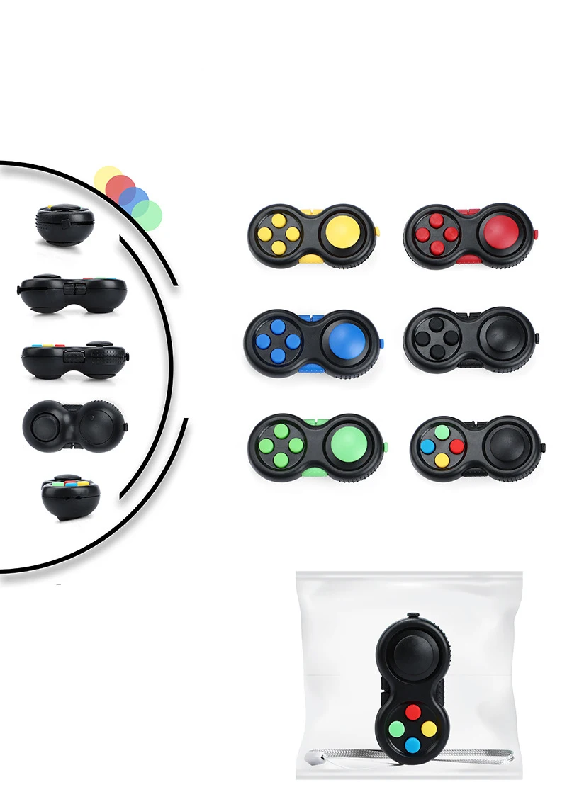 ใหม่คุณภาพระดับพรีเมียม Fidget Controller Pad เกมโฟกัสของเล่น Smooth พลาสติก ABS ความเครียดบรรเทาบีบสนุกมือ Hot Interactive ของขวัญ