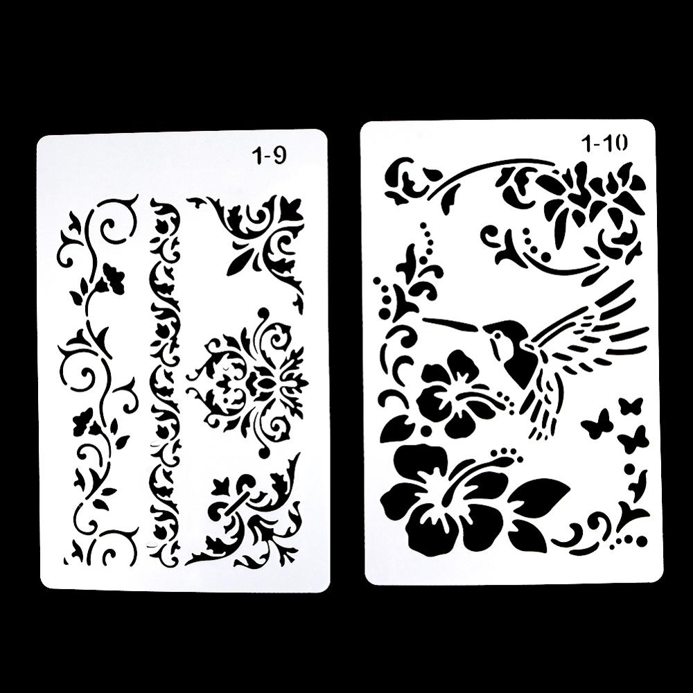 12 Thiết Kế Họa Tiết Chữ Bản Mẫu Tường Stencil Bình Bơm Phun Sổ Lưu Tô Màu Nổi Album Nhật Ký Tạp Chí Vẽ Chép Tiêu Bản