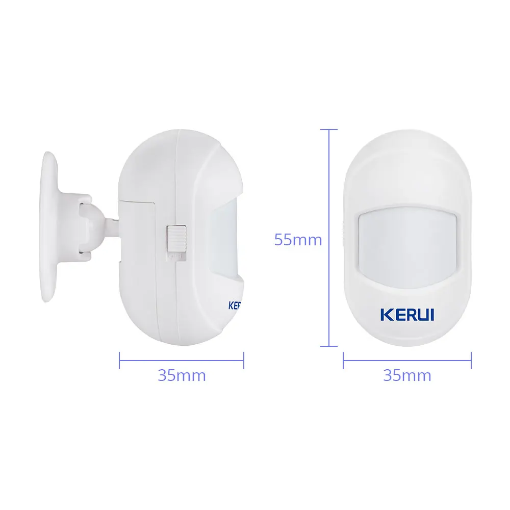 KERUI Wireless Mini Small Movable Angle Home Security Burglar PIR Infrared Motion Detector For G18 WIFI GSM Alarm System