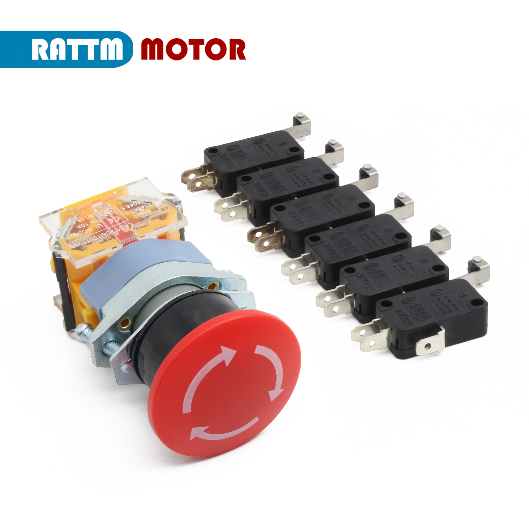 Красный знак аварийный электронный стоп 22 мм 1 НО 1 НЗ ЧПУ 6 шт. концевой стоп ограниченный микропереключатель часть с ЧПУ