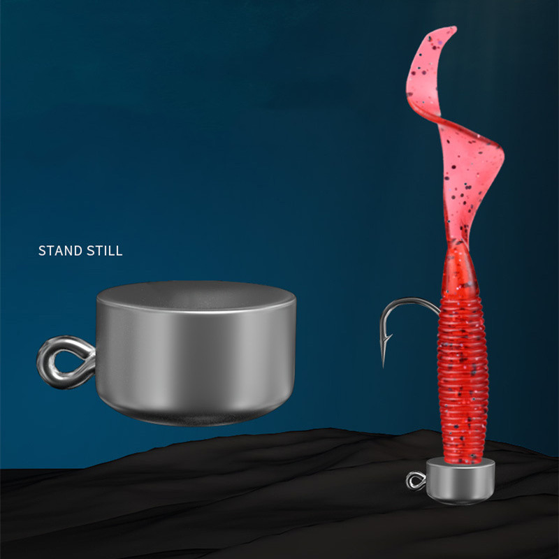 Câu Cá NED Đầu Jig Móc Mạnh Mẽ Chống Rơi Rớt Ngoài Phụ Trợ Đứng Móc Quan Cá Dẫn T Đuôi Con Sâu Fishhook