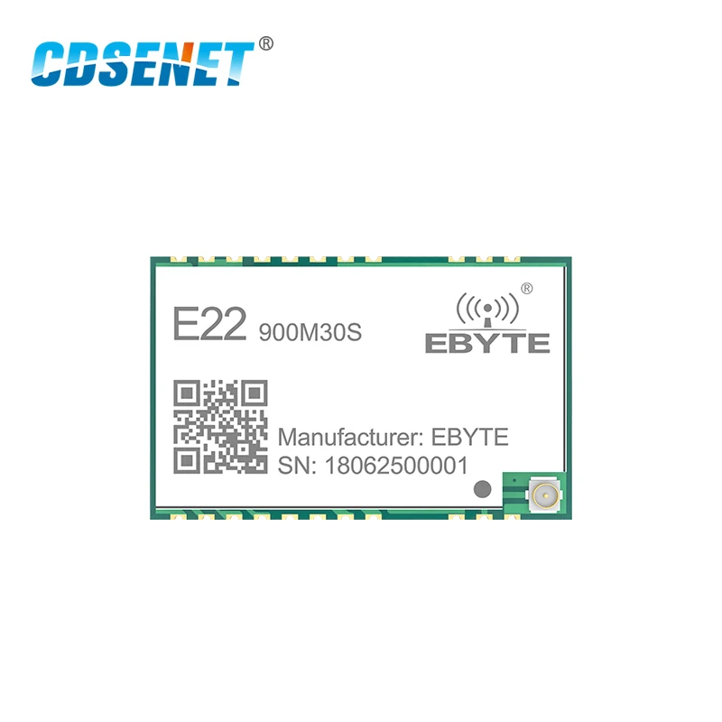 E22-900M30S sx1262 módulo lora transceptor sem fio 30dbm 915mhz smd buraco de carimbo ipex 850-930mhz tcxo rf transmissor receptor