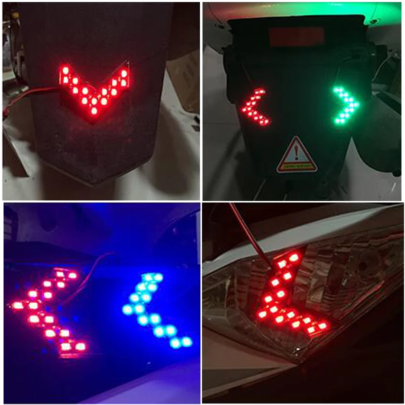 1x luz LED de intermitente de estilo de coche espejo retrovisor paneles de flecha luz indicadora bombilla de señal de espejo retrovisor 12V 14 SMD amarillo