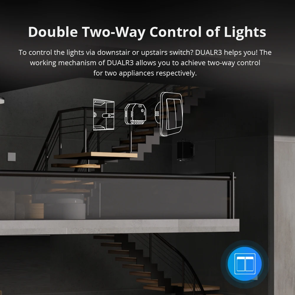 SONOFF DUAL R3 2-бандовый двойной релейный модуль DIY Wi-Fi MINI Smart Switch Управление измерением мощности через eWeLink Alexa Google Smart Home
