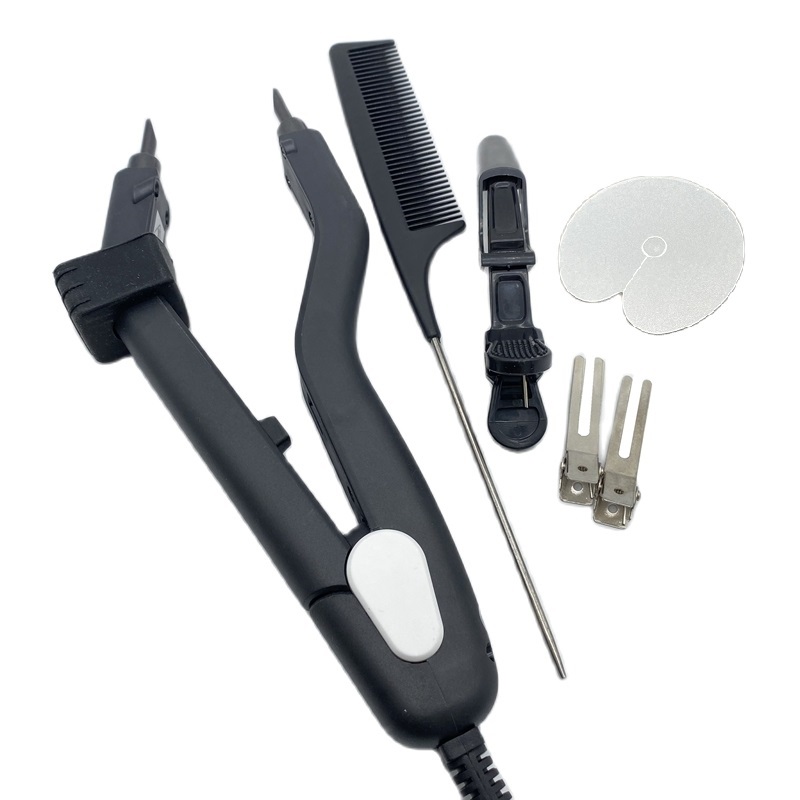 KIT de conector de pelo de calor negro de calidad, L-601 de 220 grados, plancha de calor controlable por temperatura, plancha caliente rápida