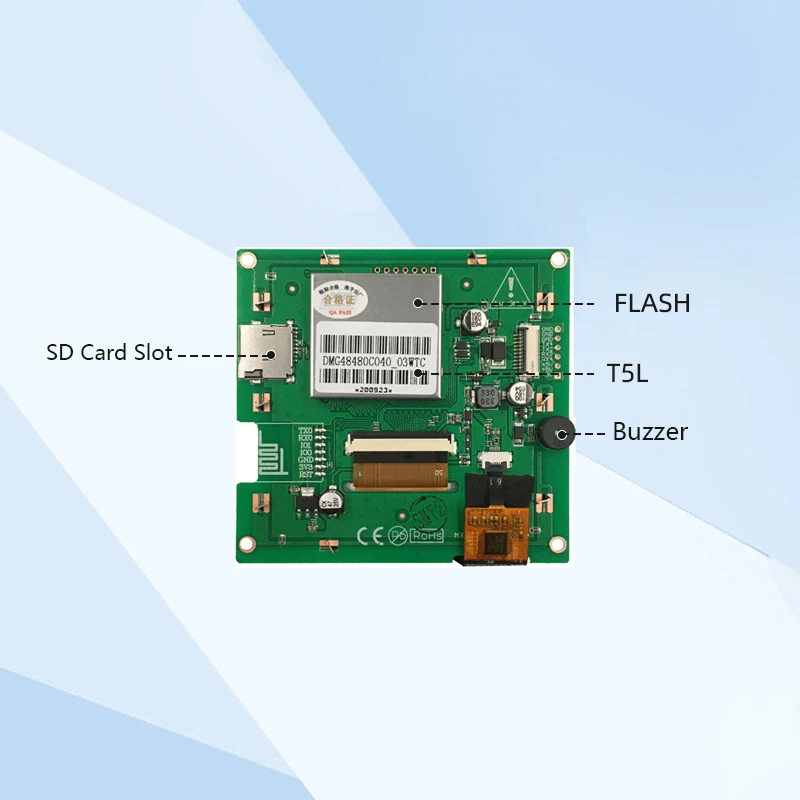 DWIN 4,0 "IPS 480X480 квадратный модуль емкостной сенсорной панели, TFT LCD, UART LCM HMI интеллектуальный дисплей, управление для Arduino