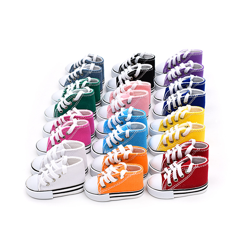 Heißer Verkauf 7,5 cm Puppenschuhe für 16-18 Zoll Unisex-Puppe und Neugeborene Babypuppe 43 cm und unsere Generation Puppenkleidungszubehör