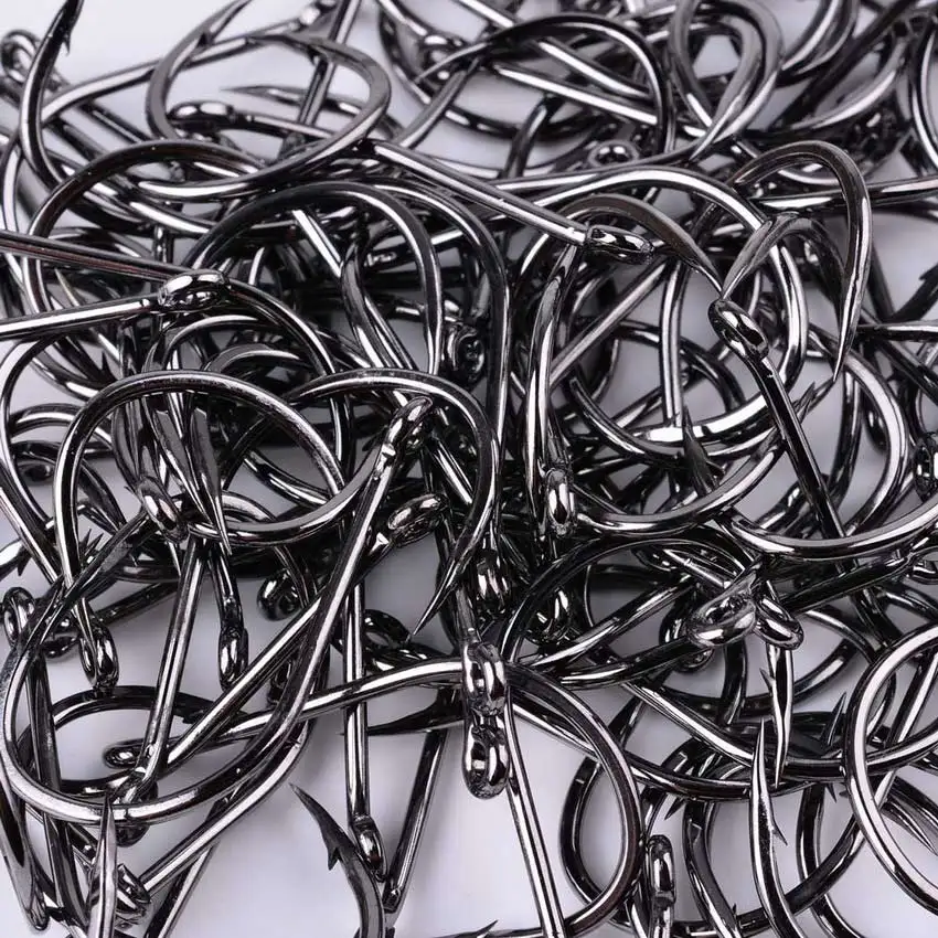 Bộ 50/20 Cái/hộp Vòng Tròn Cá Chép Mắt Lưỡi Câu Size 2-22 # Vòng Mắt Nhật Bản Fishhooks Câu Cá móc Đơn Jig Cá Móc Câu