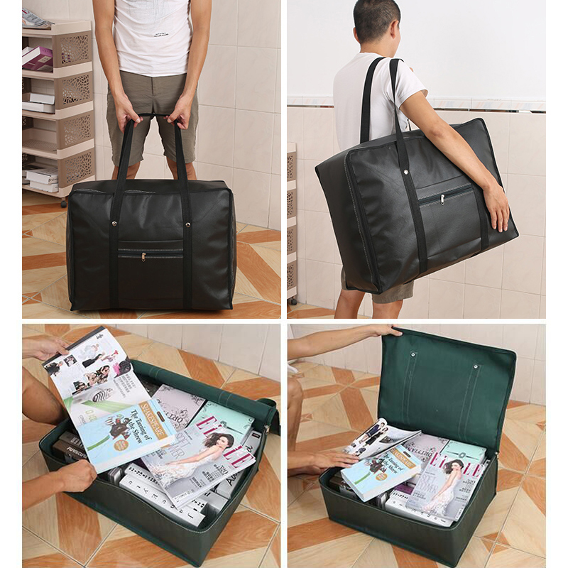 Bolsa de equipaje gruesa impermeable, bolsas de almacenamiento de ropa de viaje con cremallera, bolsa de lona grande para ropa de viaje de vacaciones, bolsa de envío de aviones