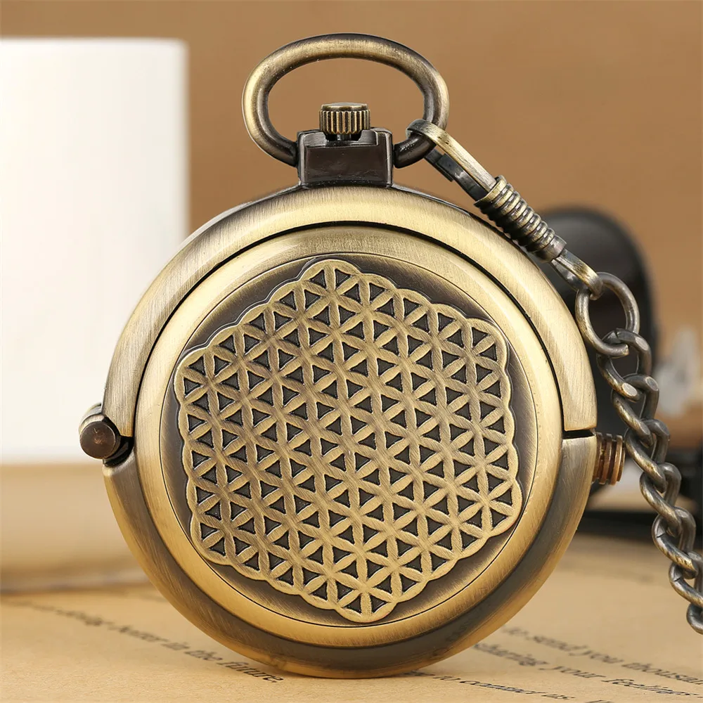 Phong Cách Khoa Học Viễn Tưởng Đồng Cơ Đồng Hồ Bỏ Túi Retro Sáng Tạo Nắp Xoay Số La Mã Hiển Thị Hướng Dẫn Sử Dụng Cơ Chế Mặt Dây Chuyền Đồng Hồ Nam