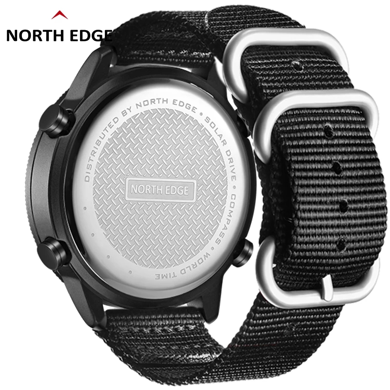 Male outdoors waterproof smart compass watch watch light solar charging display pointer