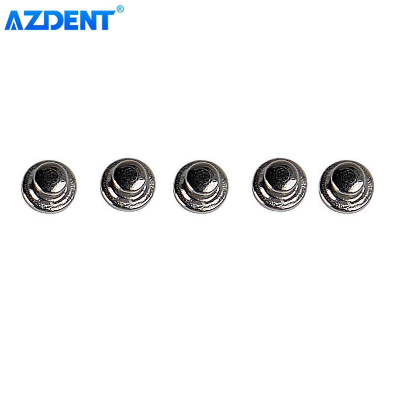 10 paquetes de botones linguales de ortodoncia Dental AZDENT monobloque MIM fondo de malla redonda Metal adhesivo 10 unids/pack hebilla lateral de lengua
