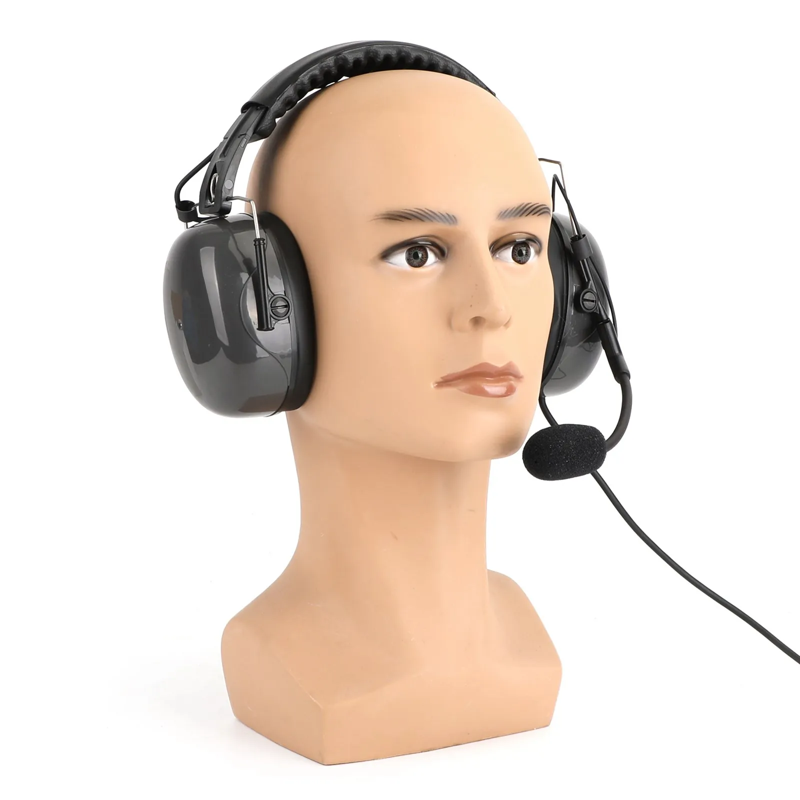 Artudatechノイズキャンセルオーバーヘッドセット、ウォーキートーキーアクセサリー、ケンウッドtk3107 tk3200 tk2160 baofeng BF-888Sに適合