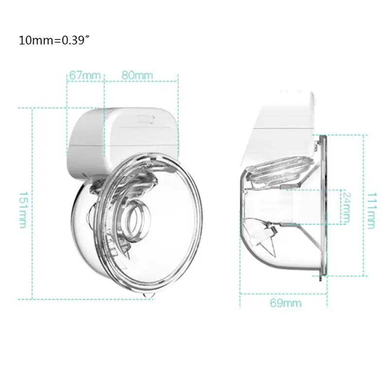 USB ชาร์จแฮนด์ฟรีไฟฟ้าปั๊มเงียบสวมใส่ Automatic Milker แบบพกพาเด็กให้นมนม Extractor
