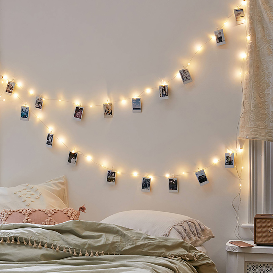 LED String light 5M 10M คลิป USB ไฟ LED Fairy แบตเตอรี่ดําเนินการ Garland ห้องนอนหน้าแรกงานแต่งงานตกแต่งคริสต์มาส