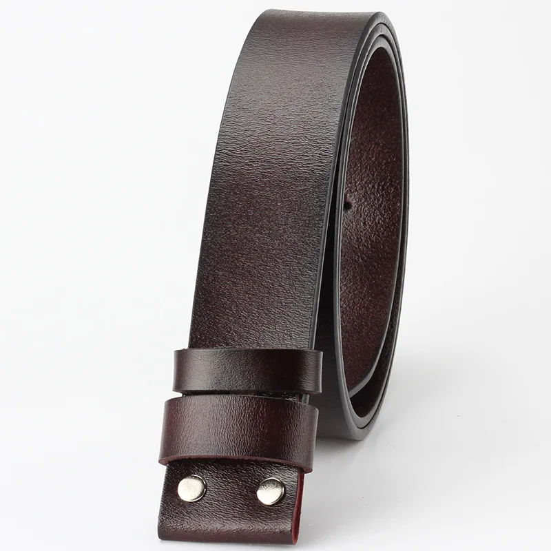 Cinto de couro genuíno masculino sem fivela acessórios de cinto diy cintos selvagens de alta qualidade