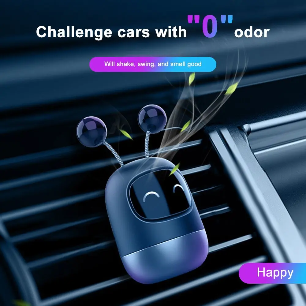 Parfum Mobil Penyegar Udara Lucu Robot Aromaterapi Padat untuk Mobil Ventilasi Udara Outlet Penyegar Udara Klip Diffuser