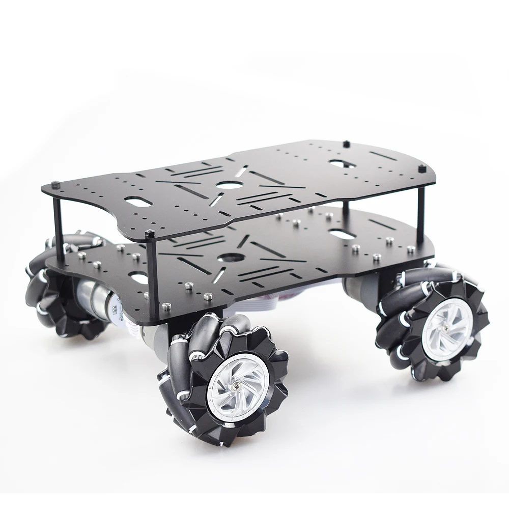 Hai Lớp 4WD 80Mm Mecanum Bánh Xe RC Robot Sườn Xe Ô Tô Với 12V Bộ Mã Hóa Động Cơ Cho Arduino Quả Mâm Xôi pi Tự Làm Dự Án Thân Đồ Chơi