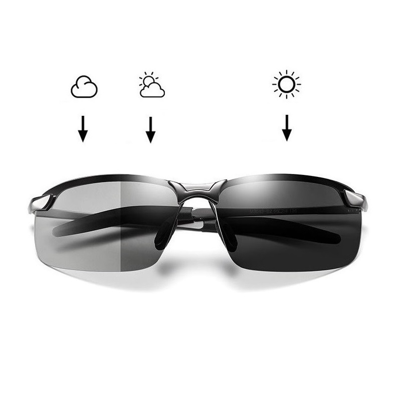 Gafas de sol fotocromáticas polarizadas para hombre, gafas camaleón para conducir, gafas de sol que cambian de Color, gafas de sol de visión nocturna diurna para conductor