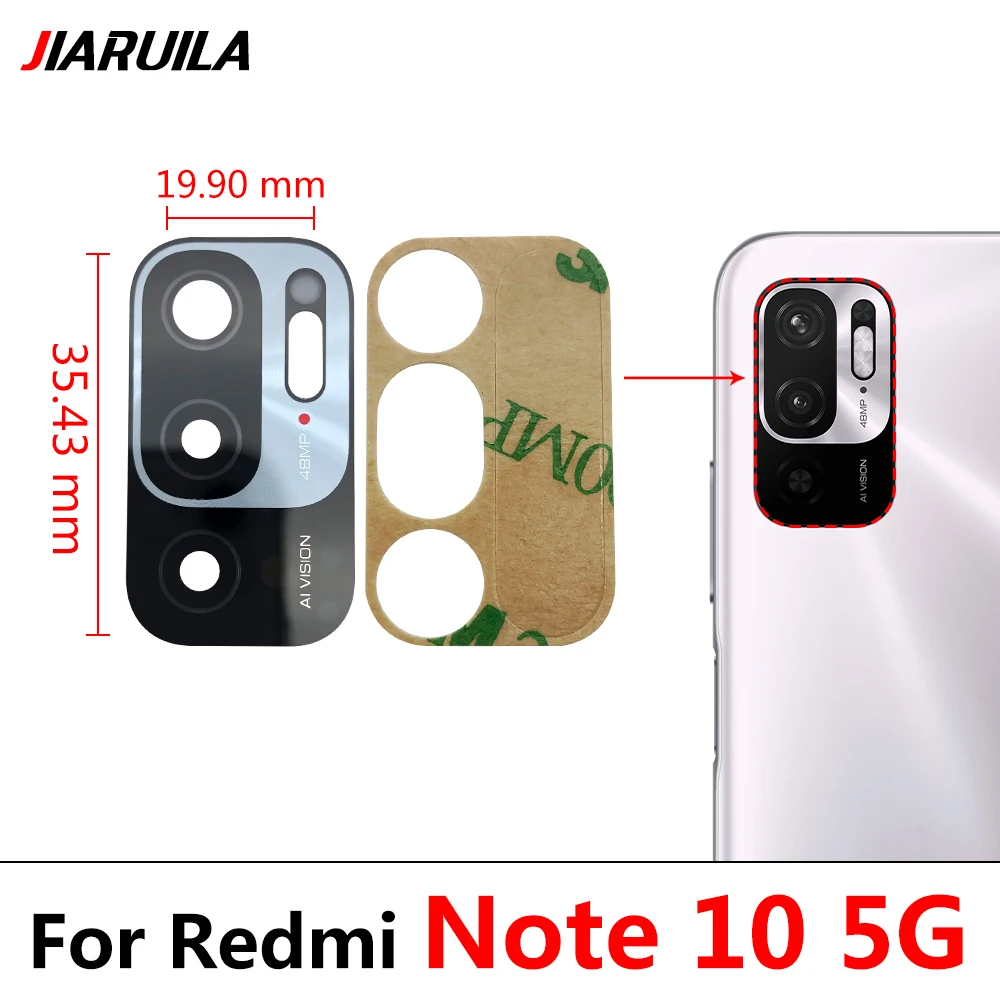 Mới Phía Sau Lưng Camera Kính Cường Lực Cho Xiaomi Redmi Note 10 5G Có Keo Dán Miếng Dán