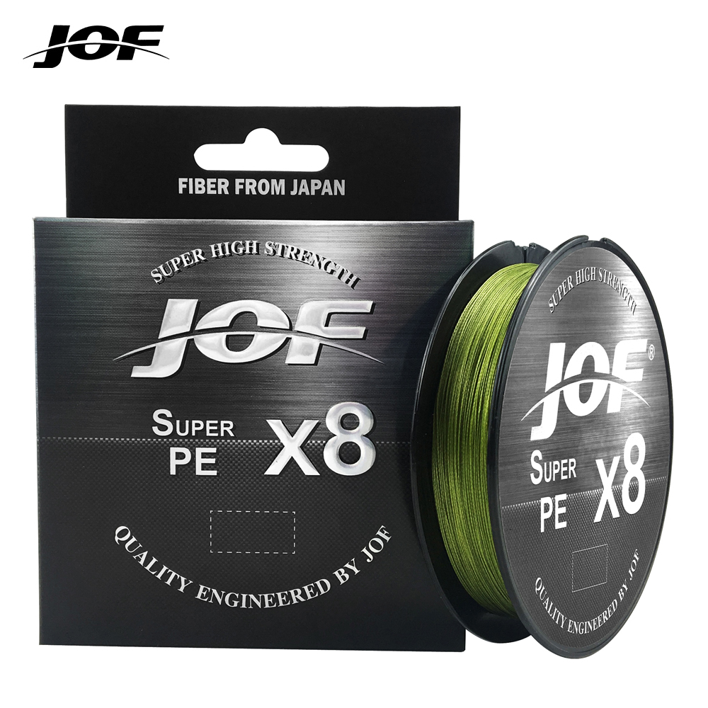 Línea de pesca JOF de 8 hebras, 150M, 300M, 500M, línea de pesca multifilamento, accesorios de pesca, cable trenzado para pesca de carpa