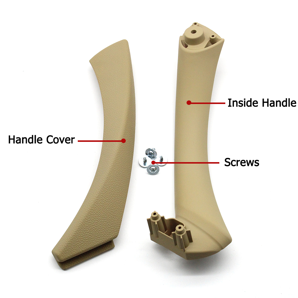 LHD RHD Бежевый Черный Серый Комплект внутренних дверных ручек Замена для BMW 3 серии E90 E91 E92 316 318 320 325 328i 2004-2012