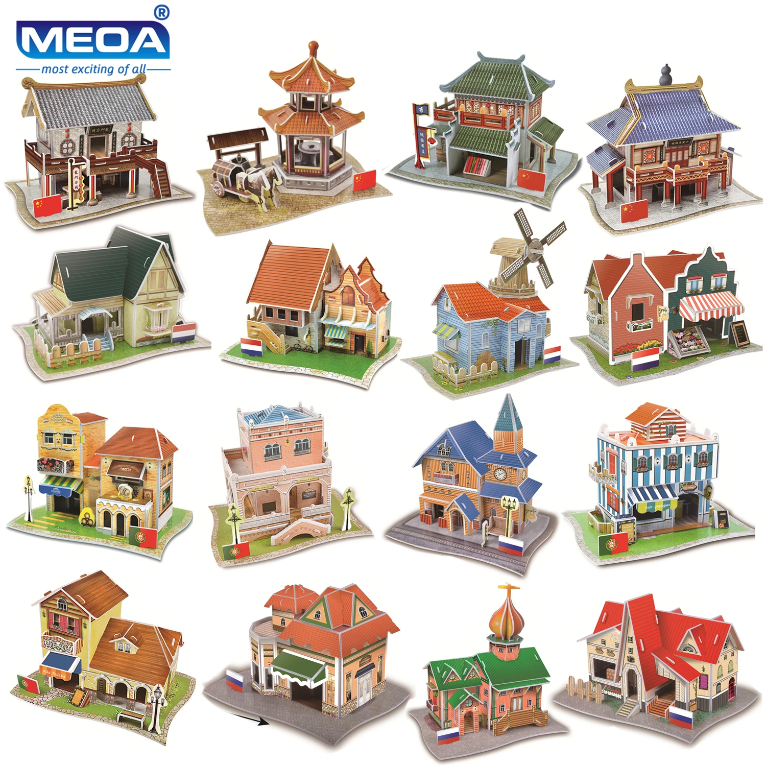 40 Phong Cách Nổi Tiếng Thế Giới Kiến Trúc Xây Dựng 3D Xếp Hình Mô Hình Xây Dựng 3D Ghép Đồ Chơi Cho Trẻ Em Quà Tặng Giáng Sinh