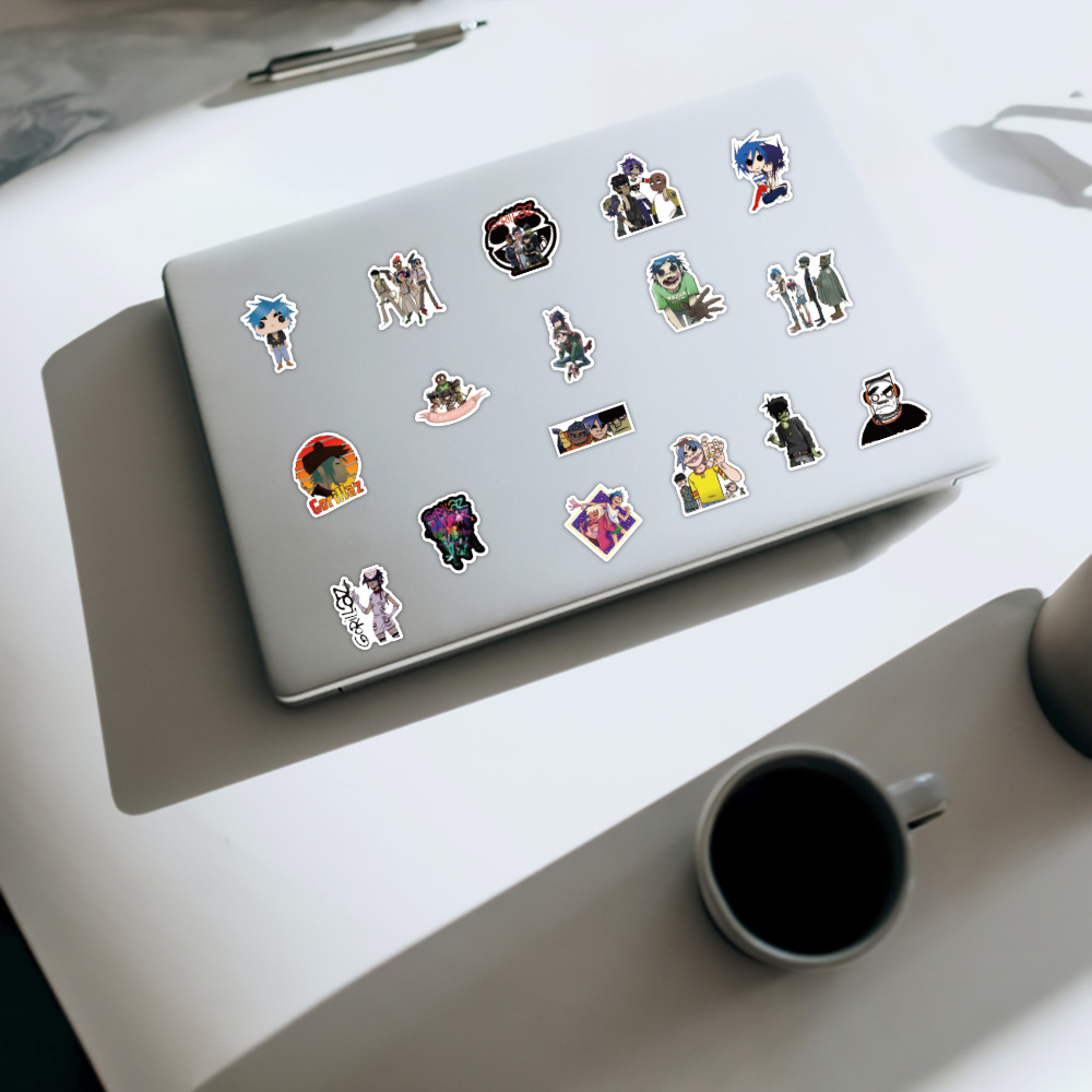 10/30/52 Chiếc Gorillaz Âm Nhạc Ban Nhạc Đồ Bộ Miếng Dán Cho Điện Thoại Trẻ Em Laptop Hành Lý Xách Tay Guitar Chống Nước Miếng Dán đề Can Đồ Chơi