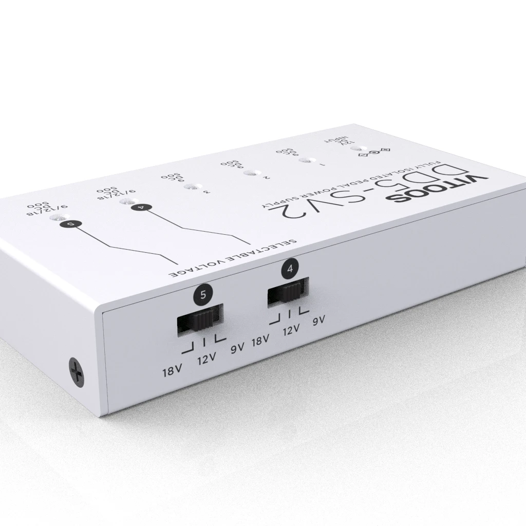 VITOOS DD5-SV2 Tác Dụng Cấp Nguồn Bàn Đạp Hoàn Toàn Bị Cô Lập Lọc Gợn Sóng Giảm Tiếng Ồn Cao Cấp Kỹ Thuật Số Effector
