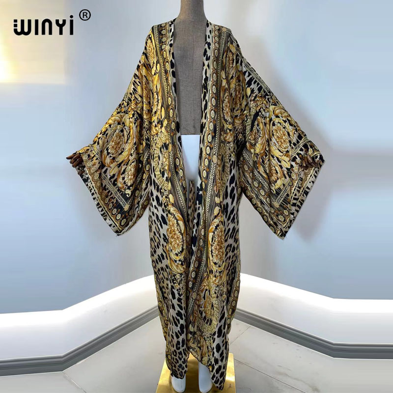 WINYI 2024 vestido longo ผู้หญิงเสื้อสเวตเตอร์ถัก robe ค็อกเทล sexcy Boho Maxi แอฟริกันวันหยุด Batwing Sleeve ผ้าไหม Robe