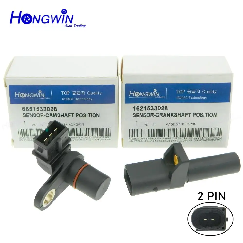6651533028 1621533028   OEN SET Sensor de posición de árbol de levas y cigüeñal del motor compatible con Ssangyong Rexton Actyon Sports Kyron 66515-33028