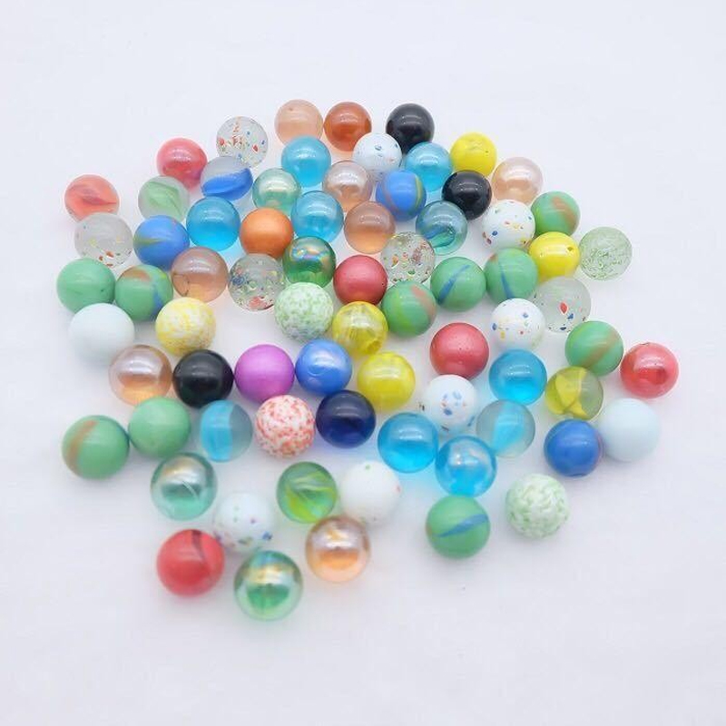 10/20/50/100pcs Glass Ball 16 Mm Cream Console Game Pinball Machine Cattle Small Marbles Pat Toys Parent-child Machine Beads