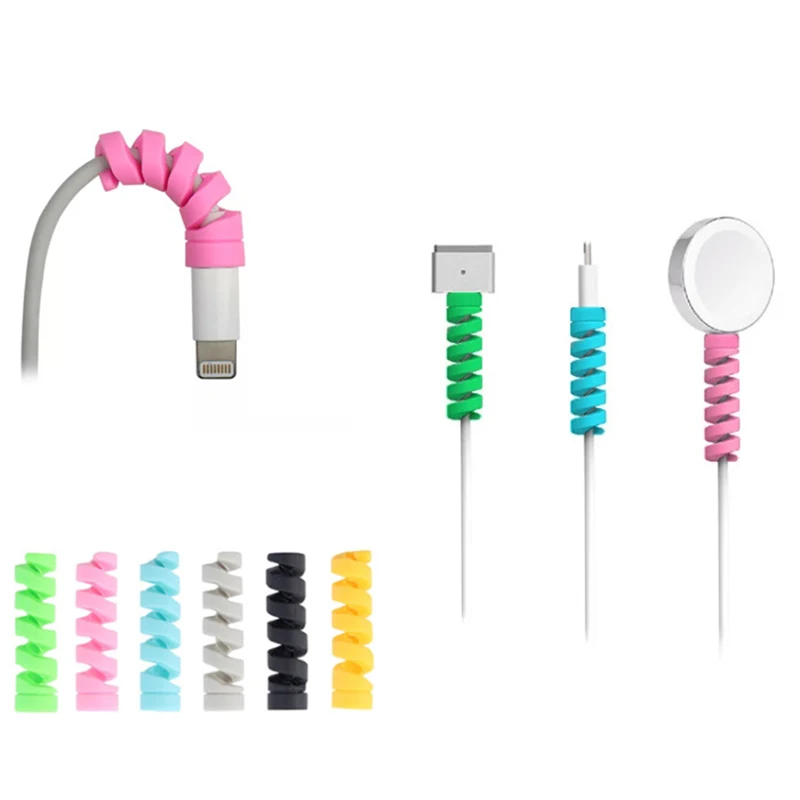 จัดส่งฟรีป้องกันสายซิลิโคน Bobbin Winder สายไฟสำหรับ Apple Iphone USB สายเคเบิล