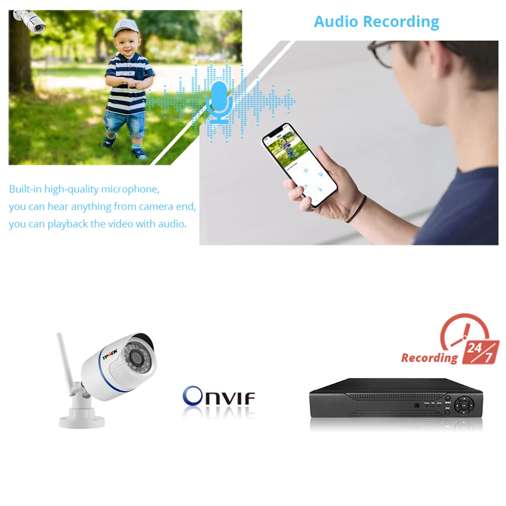 4MP 1080P IP 카메라 야외 WiFi 홈 보안 카메라 무선 감시 Wi Fi 총알 방수 IP 비디오 HD Camara CamHi Cam