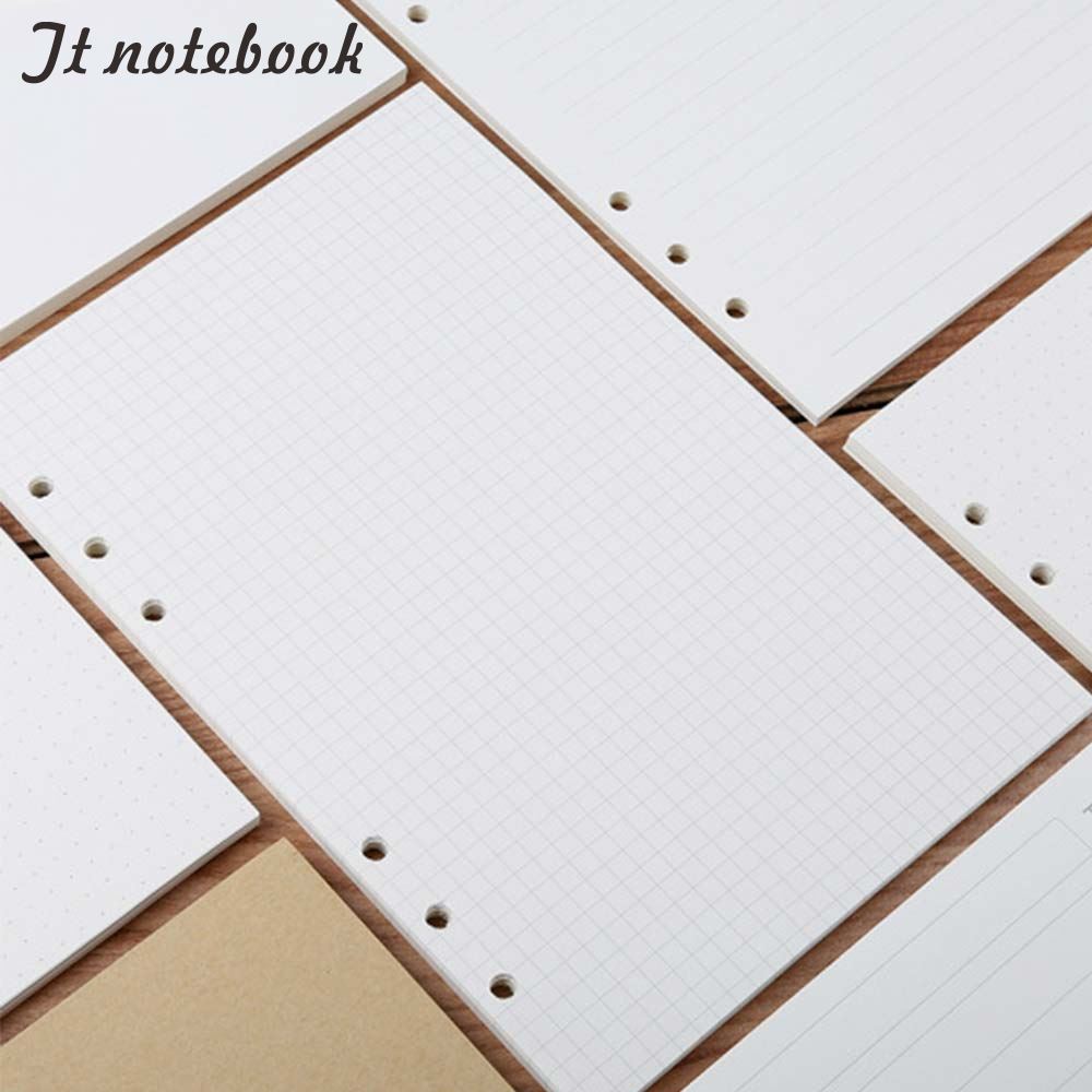 Chất Lượng Cao Nhẫn Chất Kết Dính Xách Tay A5 Cá Nhân A6 A7 Lắp Nạp Lại 6 Lỗ Rời Lá Xoắn Ốc Nhật Ký Người Lập Kế Hoạch Nhân Bên Trong giấy 100G