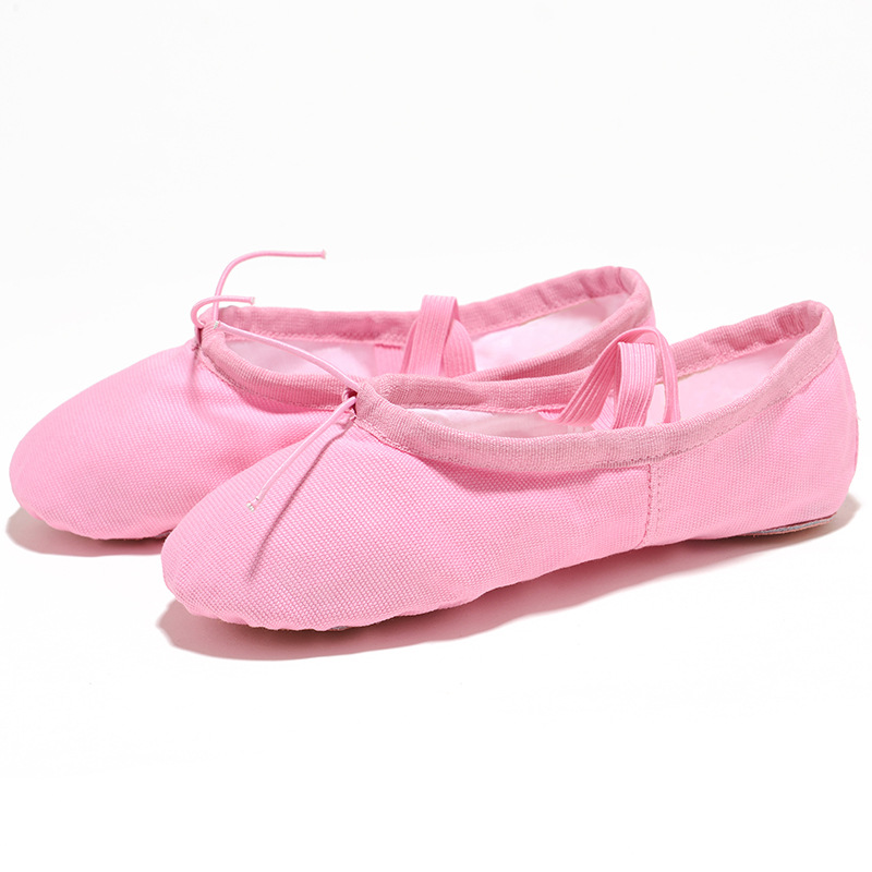 Ushine EU22-45 pano cabeça yoga chinelos professor ginásio exercício interno lona branco ballet sapatos de dança para crianças meninas mulher