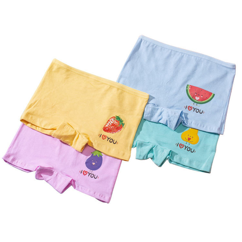 4 Stuks Meisjes Cartoon Dozen Kinderen Katoenen Ondergoed Leuke Afdrukken Slipje Kinderen Korte Slipje Meisje Onderbroek Slips Maat 2T-10T