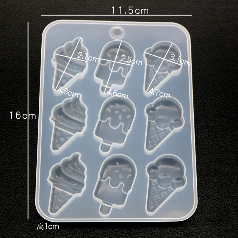 DIY アイスクリームアイスキャンディーシリコーン型かわいい食品カボション DIY デコデン用品スイートデコ樹脂クラフト UV 樹脂モールド夏デコ