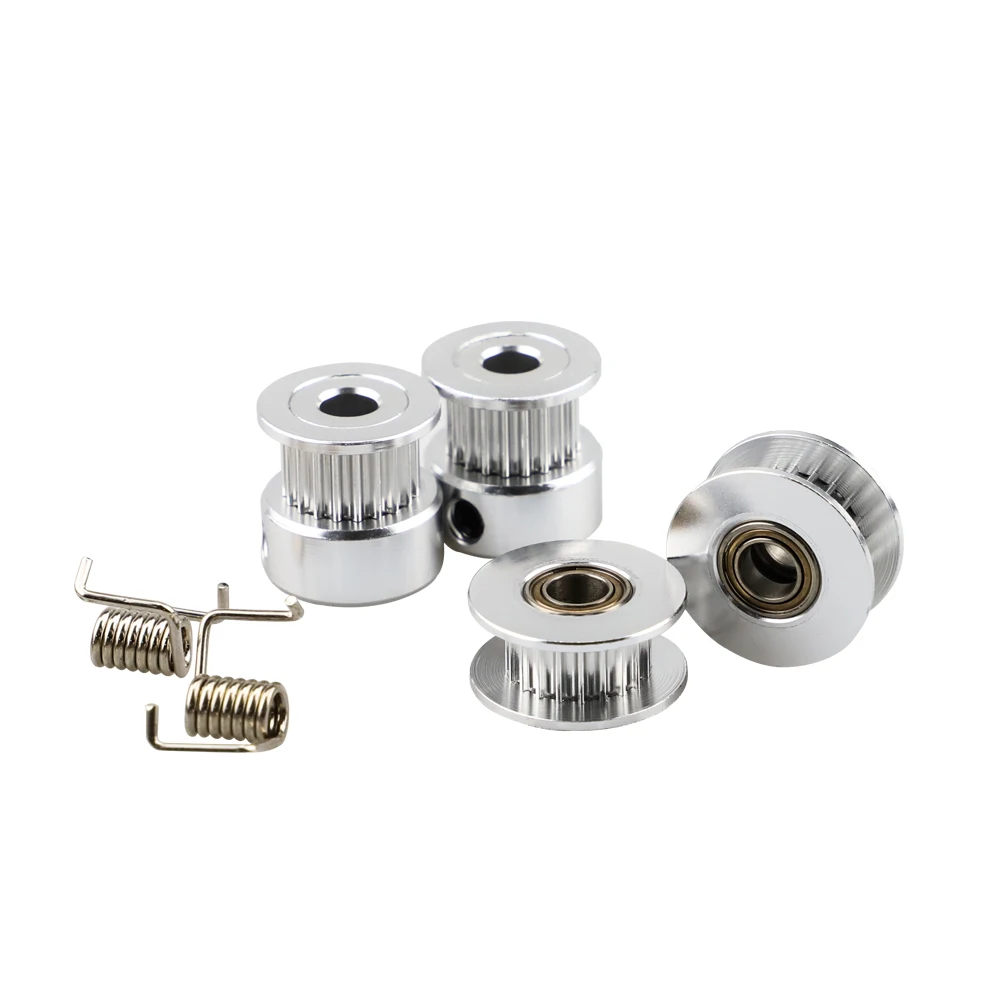 3D ชิ้นส่วนเครื่องพิมพ์ GT2 รอก 20 ฟัน Bore 5 มม.GT2 6 มม.เข็มขัด & 2X Idler 4X Tensioner สําหรับ 3D ชุดเครื่องพิมพ์
