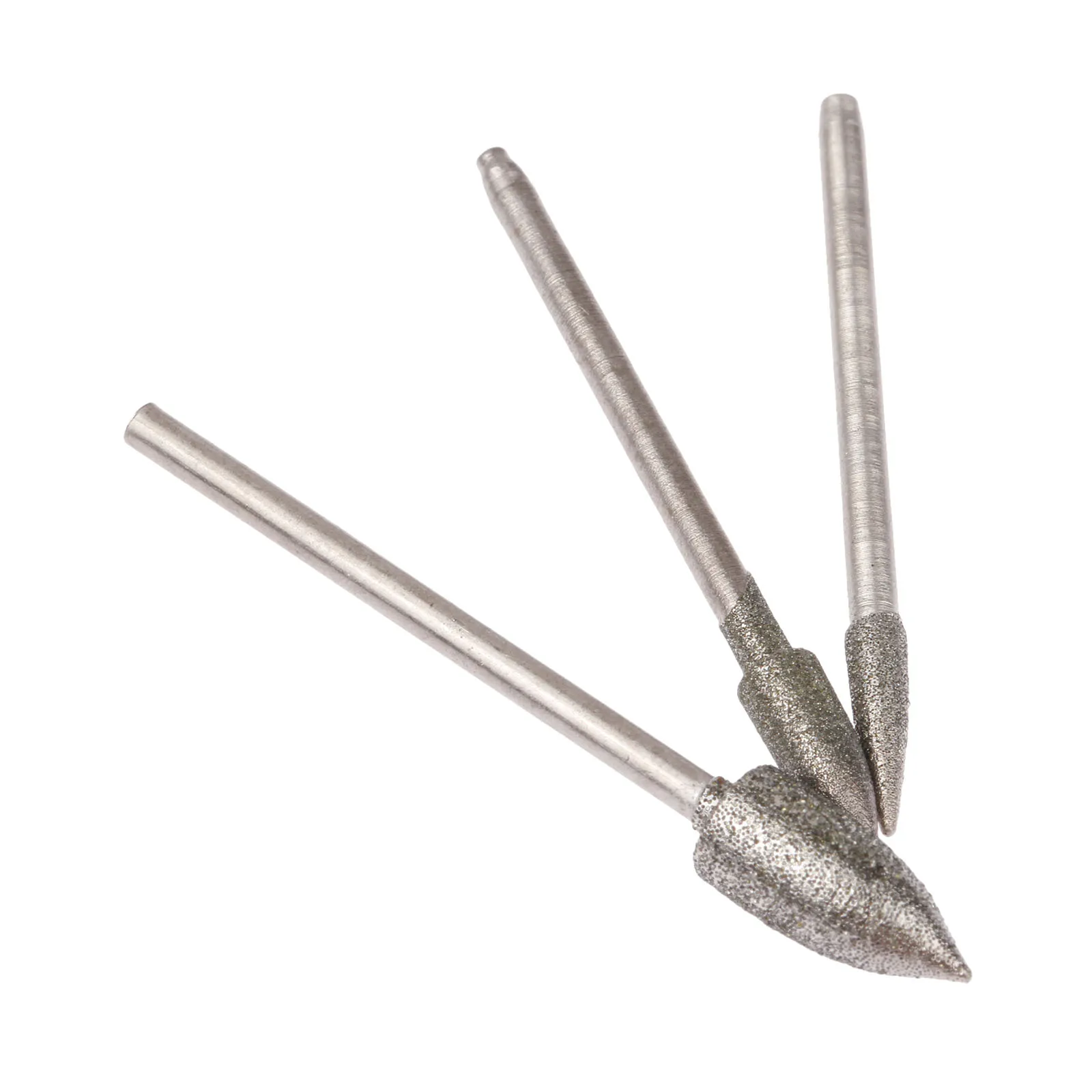 6 ชิ้น Dremel อุปกรณ์เสริม 2.35 มิลลิเมตร Shank Electroplating เพชรหัวขัดเข็มหยกหินแกะสลักเครื่องมือแกะสลัก